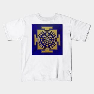 SHRI YANTRA BLUE Kids T-Shirt